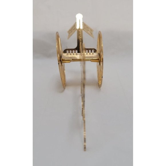 Vintage 1984 Hallmark SANTA SULKY DRIVER Brass Ornament QX436-1 - Picture 8 of 16